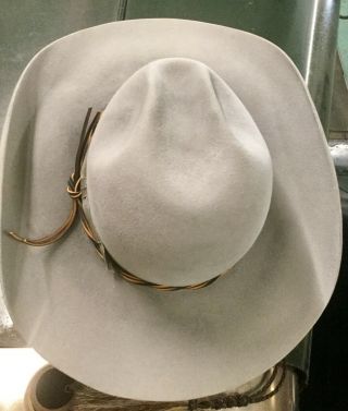 Rands Custom Hats “Tom Horn” Cowboy Hat 7 1/8 4” Brim Gray Box 6
