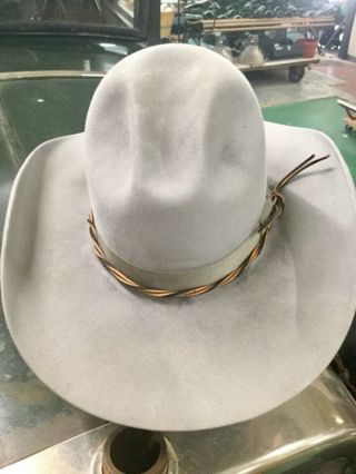 Rands Custom Hats “Tom Horn” Cowboy Hat 7 1/8 4” Brim Gray Box 7