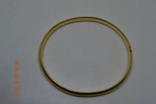 Vintage Solid 14k Gold Hinged Bangle Bracelet 4.  5mm Scrap Or Wear 6 5/8 "