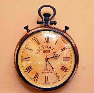 12 " Victorian Wooden Wall Clock Wooden Maritime Antique Wall Decoration