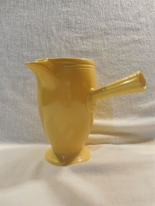 Vintage Homer Laughlin Fiesta Yellow Demitasse Stick Handle Coffee Pot No Lid