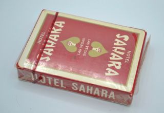 Vintage Las Vegas Sahara Casino Hotel Playing Cards NOS Red Deck 3