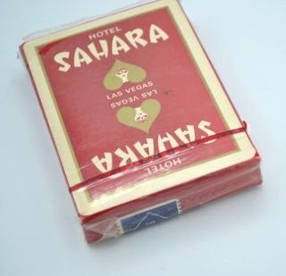 Vintage Las Vegas Sahara Casino Hotel Playing Cards NOS Red Deck 4