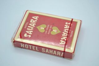 Vintage Las Vegas Sahara Casino Hotel Playing Cards NOS Red Deck 7