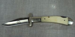 Vtg Estate Find Puma Pocket Knife Germany Swing Guard Ivory Bone Style