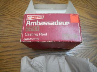 Vintage ABU Garcia Ambassadeur 5500 Casting Reel with the box made in Sweden 11