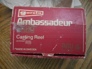 Vintage ABU Garcia Ambassadeur 5500 Casting Reel with the box made in Sweden 9