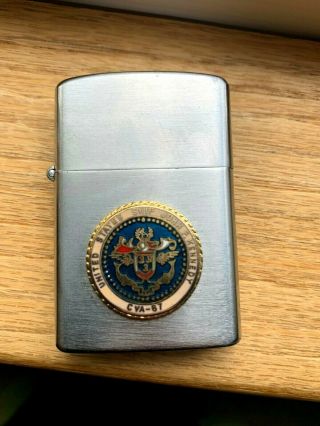 Vintage Zippo Lighter - Uss John F.  Kennedy Cv67 - Us Navy Aircraft Carrier