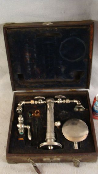 Antique 1889 Star Brass Mfg Co Pressure Gauge Plummer Test Kit