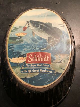 Vintage Schmidt Beer Lighted Sign - Bass