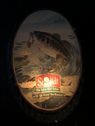 Vintage Schmidt Beer Lighted Sign - Bass 2