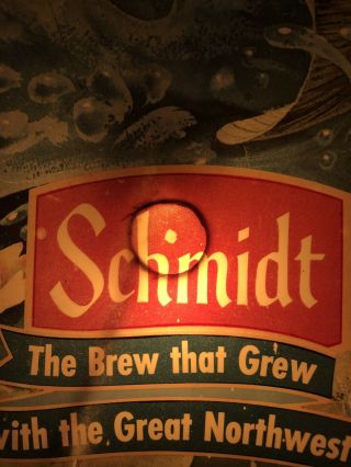 Vintage Schmidt Beer Lighted Sign - Bass 3