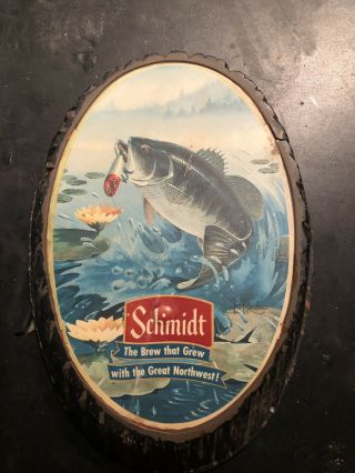 Vintage Schmidt Beer Lighted Sign - Bass 6