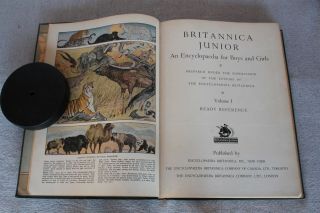 Vintage First Edition Encyclopedia Britannica Junior Set Circa 1934 Art Deco 2