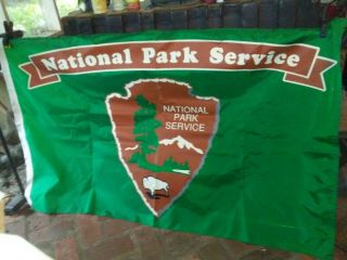 Vintage National Park Service Banner/flag 36 " X53 "