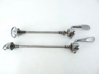 Campagnolo Quick Release Set Nuovo Record Skewers Vintage Bike 120mm Nos