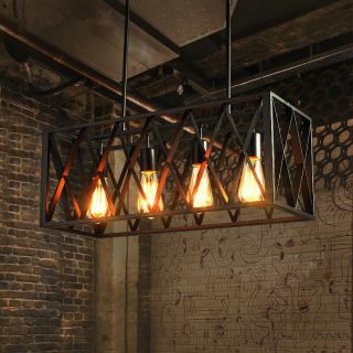 Vintage Ceiling Light Industrial Iron Pendant Lamp Chandelier Lighting Fixtures