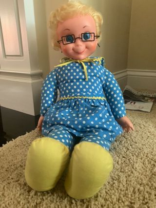 Vintage Mrs Beasley Doll With Glasses,  But Still In