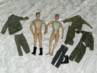 1964 Gi Joe Vintage Hasbro 12” Red Painted Hair Marine Figure Tm Pat Pending (2)