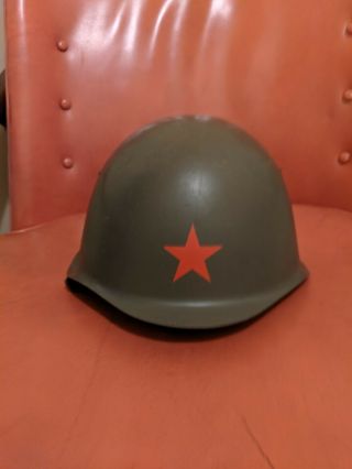 Wwii Russian Soviet Army Steel Helmet With Red Star