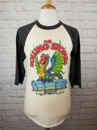 Rare Vintage Rolling Stones Shirt 1981 Tour Concert Dragon T Shirt - Near