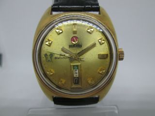 Vintage Rado Greenhorse Daydate Goldplated Automatic Mens Watch