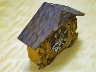 Vintage Wooden Hand Made Cuckoo Alarm Clock from 1965th Made in Germany 7