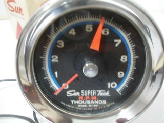 Vtg.  Sun Tach Thousands R.  P.  M.  Model SST - 801 w/Cup & Stand 3