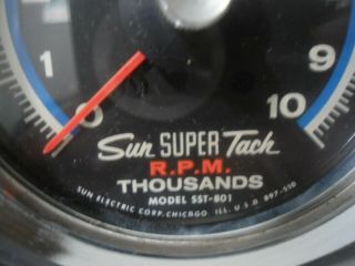 Vtg.  Sun Tach Thousands R.  P.  M.  Model SST - 801 w/Cup & Stand 7