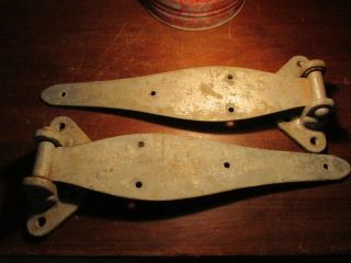 2 Vintage Large Iron Hinges From Old Walk In Freezer/cooler