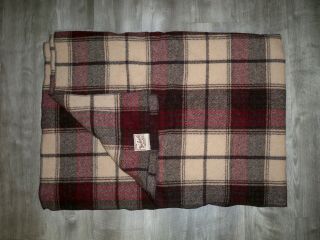 Vintage Woolrich Plaid Soft Wool Blanket Rustic Cabin Decor Prop Camp Trade Rare