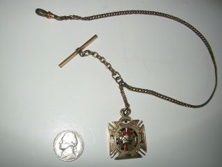 Vintage Masonic Knights Templar Watch Fob