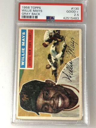 1956 Topps Willie Mays Psa 2.  5 Good,  Vintage Hof Giants