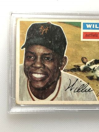 1956 Topps WILLIE MAYS PSA 2.  5 Good,  VINTAGE HOF GIANTS 2