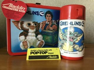 Vintage 1984 Gremlins Lunchbox And Thermos - With Tags