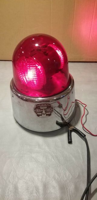 12V Vintage Federal Sign & Signal Beacon Ray Light Model 17 fire police 5