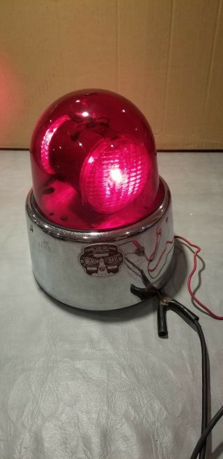 12V Vintage Federal Sign & Signal Beacon Ray Light Model 17 fire police 6
