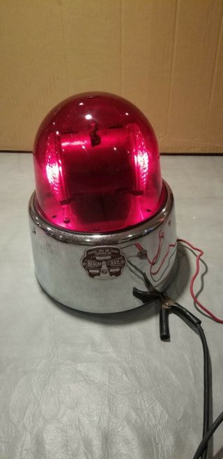 12V Vintage Federal Sign & Signal Beacon Ray Light Model 17 fire police 7