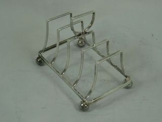 Art Deco Silver Toast Rack,  1921,  62gm - Chester