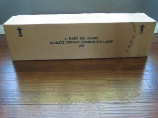 Vintage RARE Schlitz Beer Tiffany Stained Glass Pool Table Light 1970 ' s NOS 2