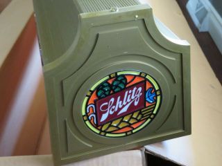 Vintage RARE Schlitz Beer Tiffany Stained Glass Pool Table Light 1970 ' s NOS 8