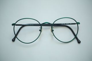 Vintage Giorgio Armani Eyeglasses Frames Green Italy 145 49 20 Rare Near