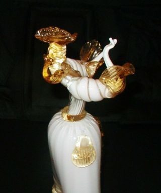 Large Vintage Murano Venetian Art Glass Lady Figurine 14 