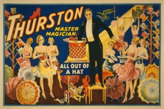 Thurston Magician Out Of A Hat Magic - Vintage Ad (posters,  Wood & Metal Signs)