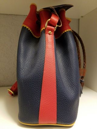 Vintage Dooney and Bourke Teton Shoulder Bag Air Force Blue,  Palomino,  Red NWT 5
