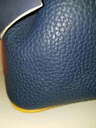 Vintage Dooney and Bourke Teton Shoulder Bag Air Force Blue,  Palomino,  Red NWT 6