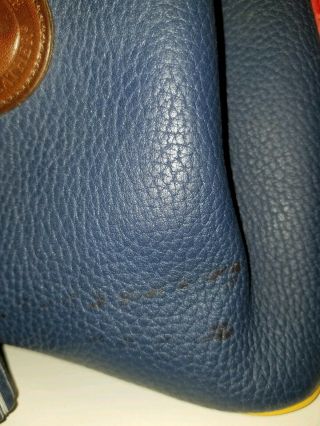 Vintage Dooney and Bourke Teton Shoulder Bag Air Force Blue,  Palomino,  Red NWT 7