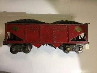 Vintage Lionel Standard Gauge Coal Car 516 Red With Coal Load