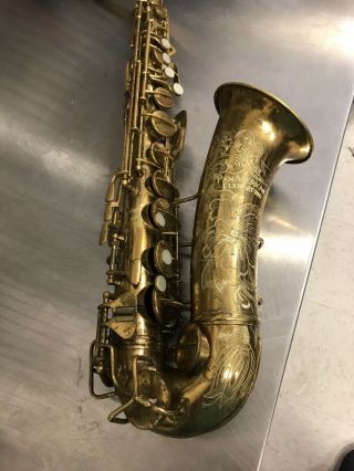 Vintage Pan American Alto Sax Saxophone To Practice Engraving Doesn’t Play