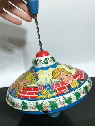 Vintage Ohio Art Tin Toy Spinning Top